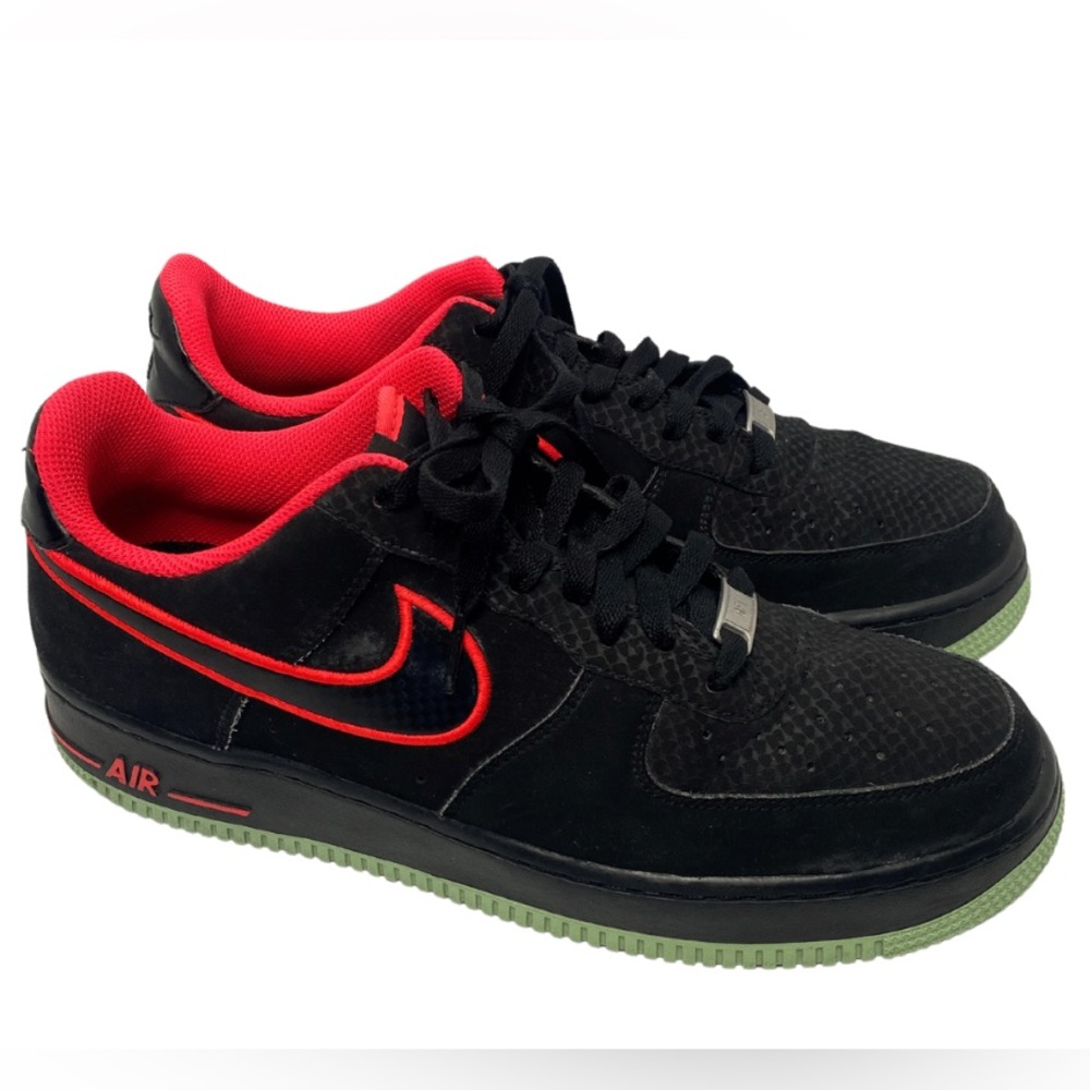 NIKE AIR FORCE 1 Yeezy 2014 Black Crimson Arctic Green Men Size 10